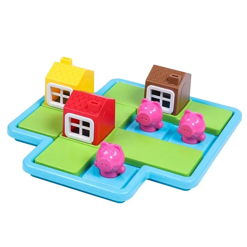 The story of the three little pigs puzzle game,Three Little Pigs Smart Hide Seek Board Games