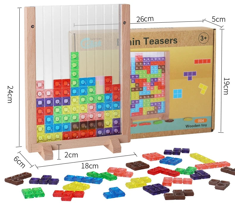 3D Tetris Block Puzzle,Children's educational jigsaw puzzle toys