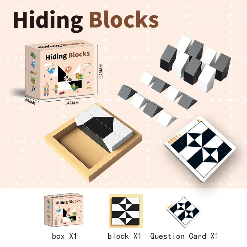 Hidden blocks,A toy that trains children's spatial thinking and logical thinking