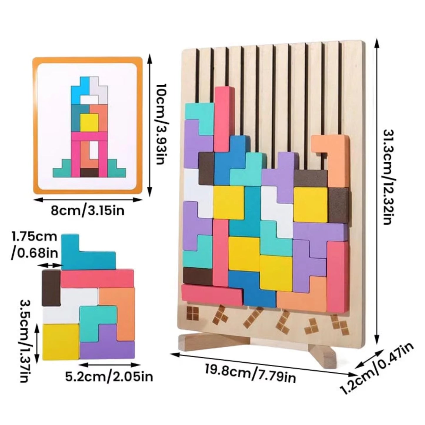 3D Tetris puzzle blocks for infants and toddlers, logic training puzzle toys, parent-child early education educational toys