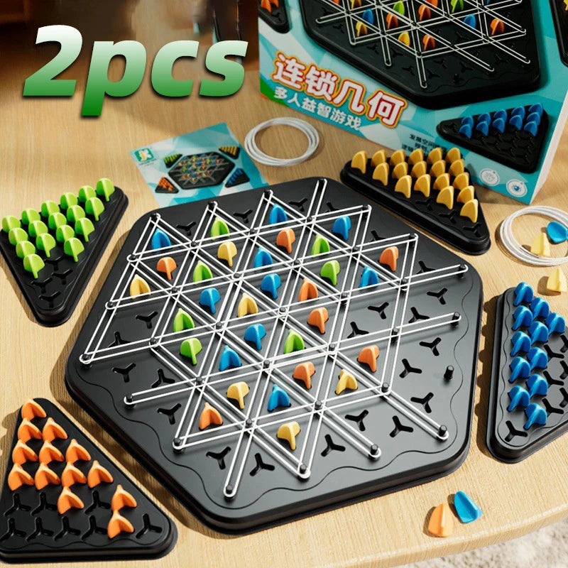 Chain triangle chess, parent-child interactive puzzle board game