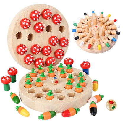 Parent-child interactive game mushroom carrot memory chess toy
