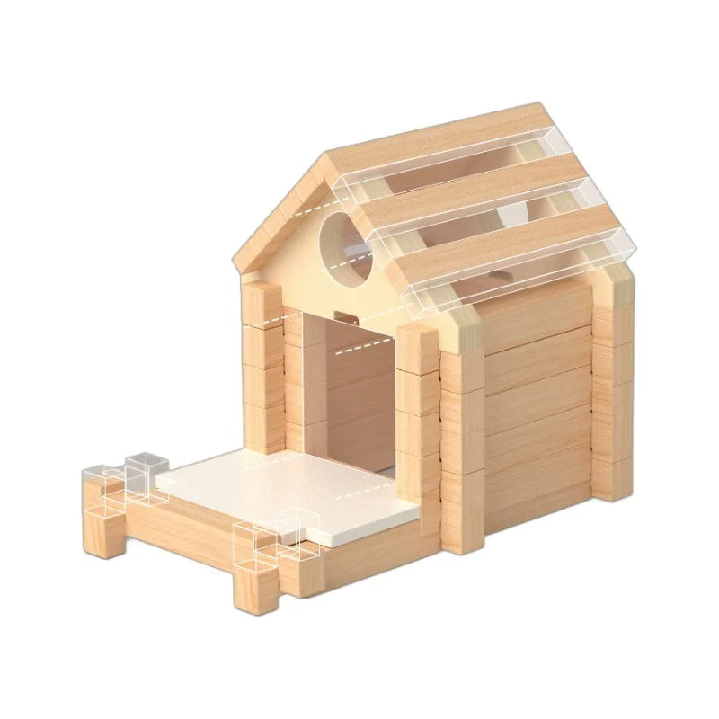 Mortise and tenon building blocks little architect children's educational toys