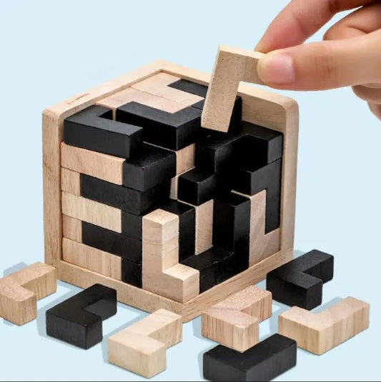 54T/54L magic cube, Chinese classical wooden educational toy Luban lock