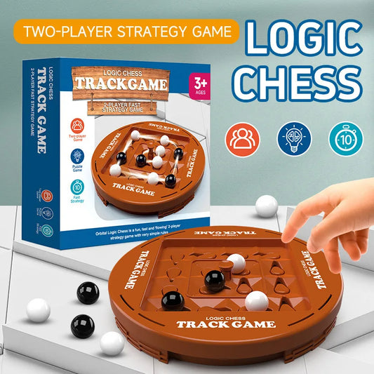 Track Logic Chess, a parent-child interactive game that exercises the brain