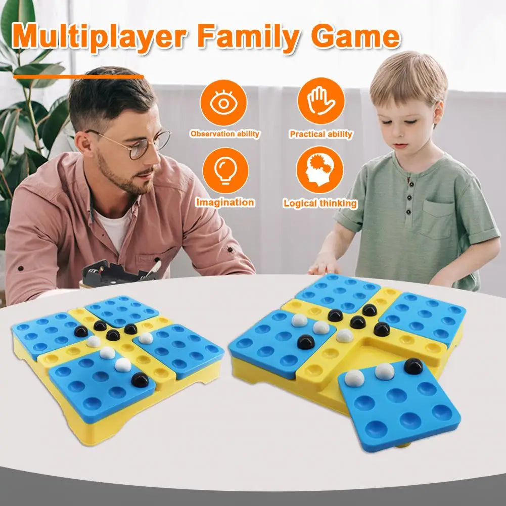 Rotating Gobang, a family-child interactive educational board game