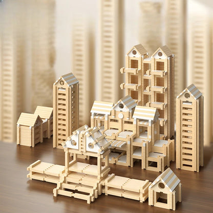 Mortise and tenon building blocks little architect children's educational toys