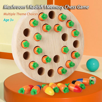 Parent-child interactive game mushroom carrot memory chess toy