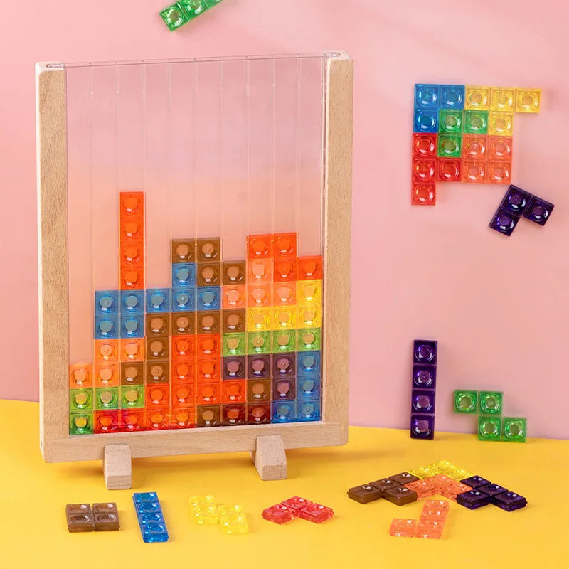 3D Tetris Block Puzzle，Children's educational jigsaw puzzle toys