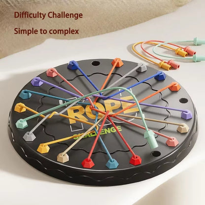 Kid Rope Knots Sensory Social Board Game,Untie the rope to challenge parent-child interactive game to exercise logical thinking game