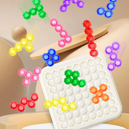 Children's educational puzzle board game geometric puzzle building blocks to exercise logical thinking