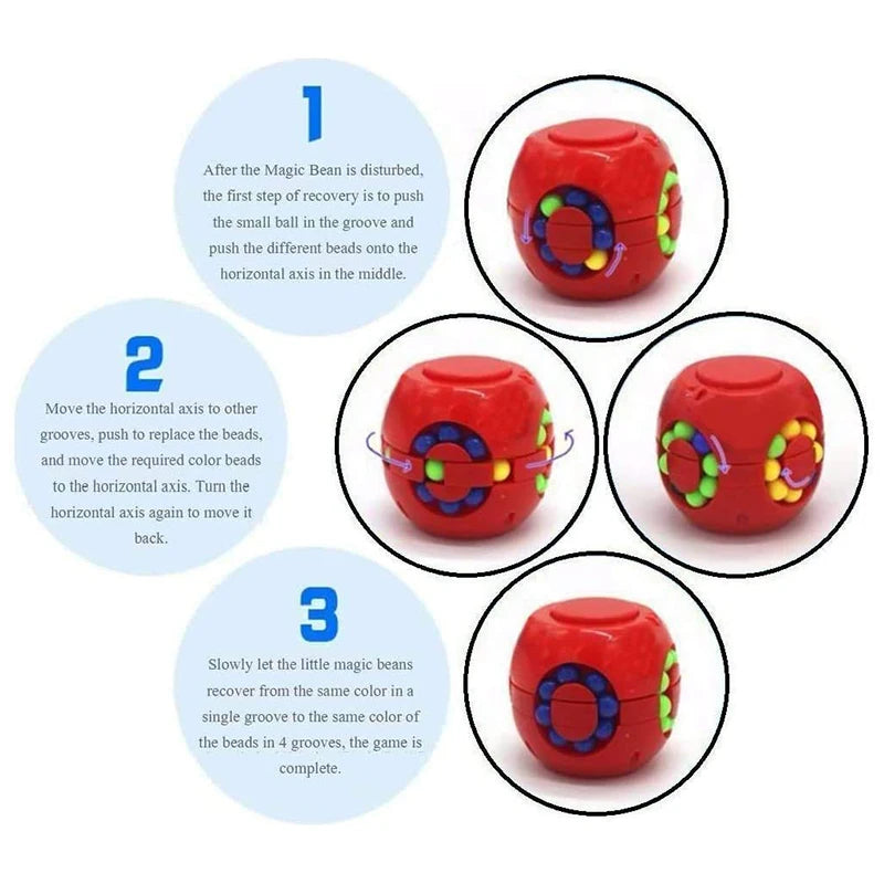 3D three-dimensional burger magic bean gyroscope cube，A toy that is great for relieving stress and exercising your brain.