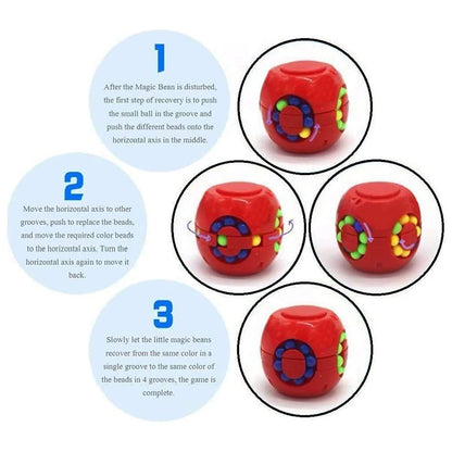 3D three-dimensional burger magic bean gyroscope cube，A toy that is great for relieving stress and exercising your brain.