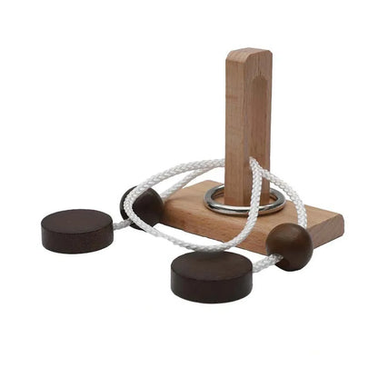 Wooden topological untie rope toys, Montessori teaching aids