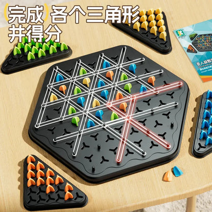 Chain triangle chess, parent-child interactive puzzle board game
