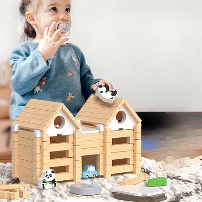 Mortise and tenon building blocks little architect children's educational toys