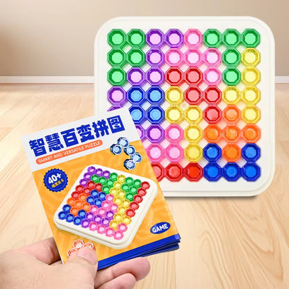 Children's educational puzzle board game geometric puzzle building blocks to exercise logical thinking