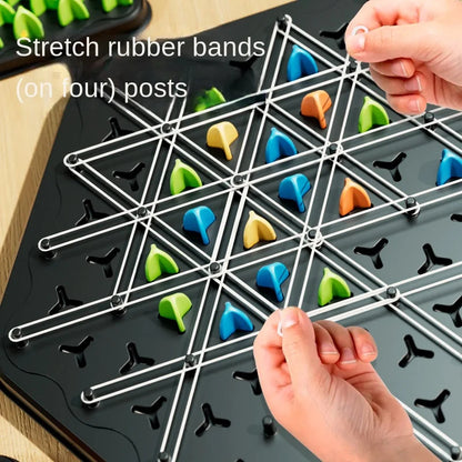 Chain triangle chess, parent-child interactive puzzle board game