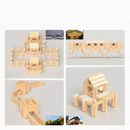 Mortise and tenon building blocks little architect children's educational toys