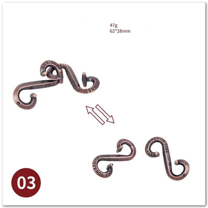 Puzzle Metal Fidget Toys，Alloy intelligence unlocking toys