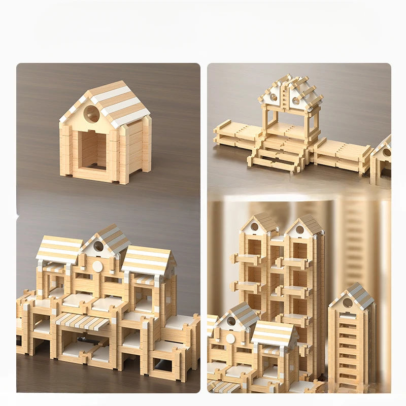 Mortise and tenon building blocks little architect children's educational toys