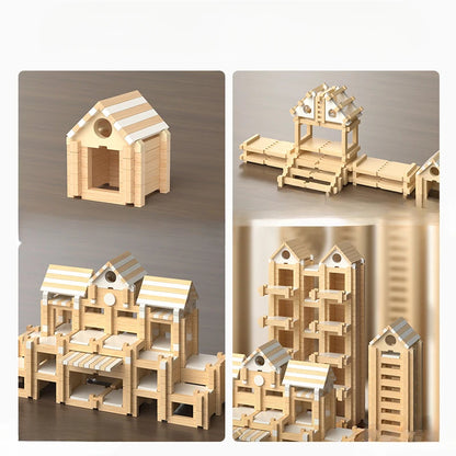 Mortise and tenon building blocks little architect children's educational toys