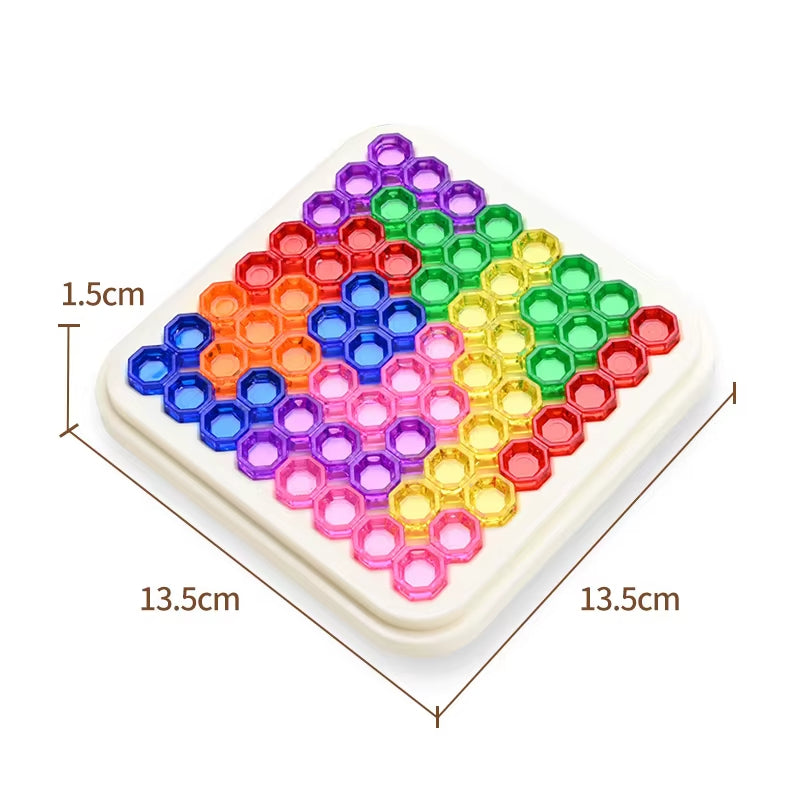 Children's educational puzzle board game geometric puzzle building blocks to exercise logical thinking