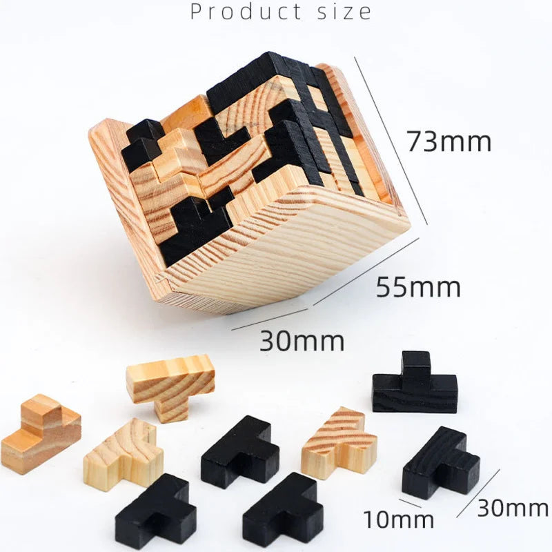 54T/54L magic cube, Chinese classical wooden educational toy Luban lock