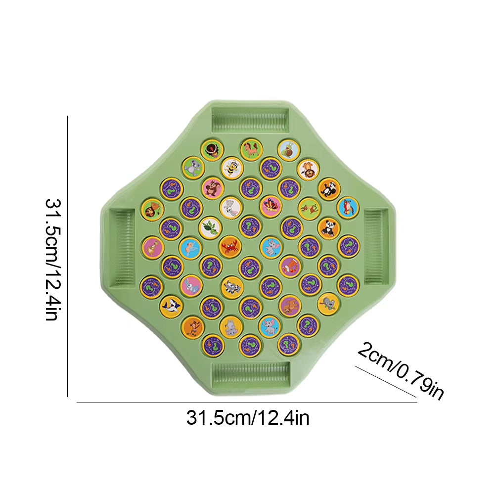 Animal Fruit Flip Memory Chess Game，Exercise memory family gathering parent-child interactive games