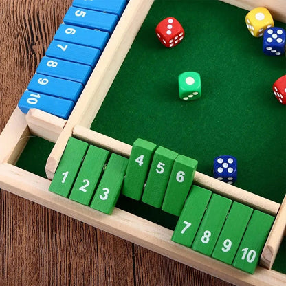 Four-Sided Flip Card Games，Wooden intelligence digital toys