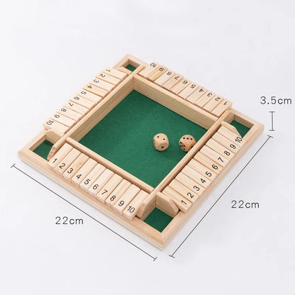 Four-Sided Flip Card Games，Wooden intelligence digital toys