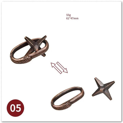 Puzzle Metal Fidget Toys，Alloy intelligence unlocking toys