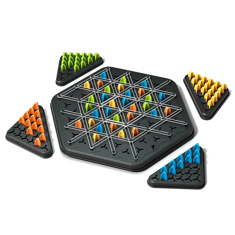 Chain triangle chess, parent-child interactive puzzle board game