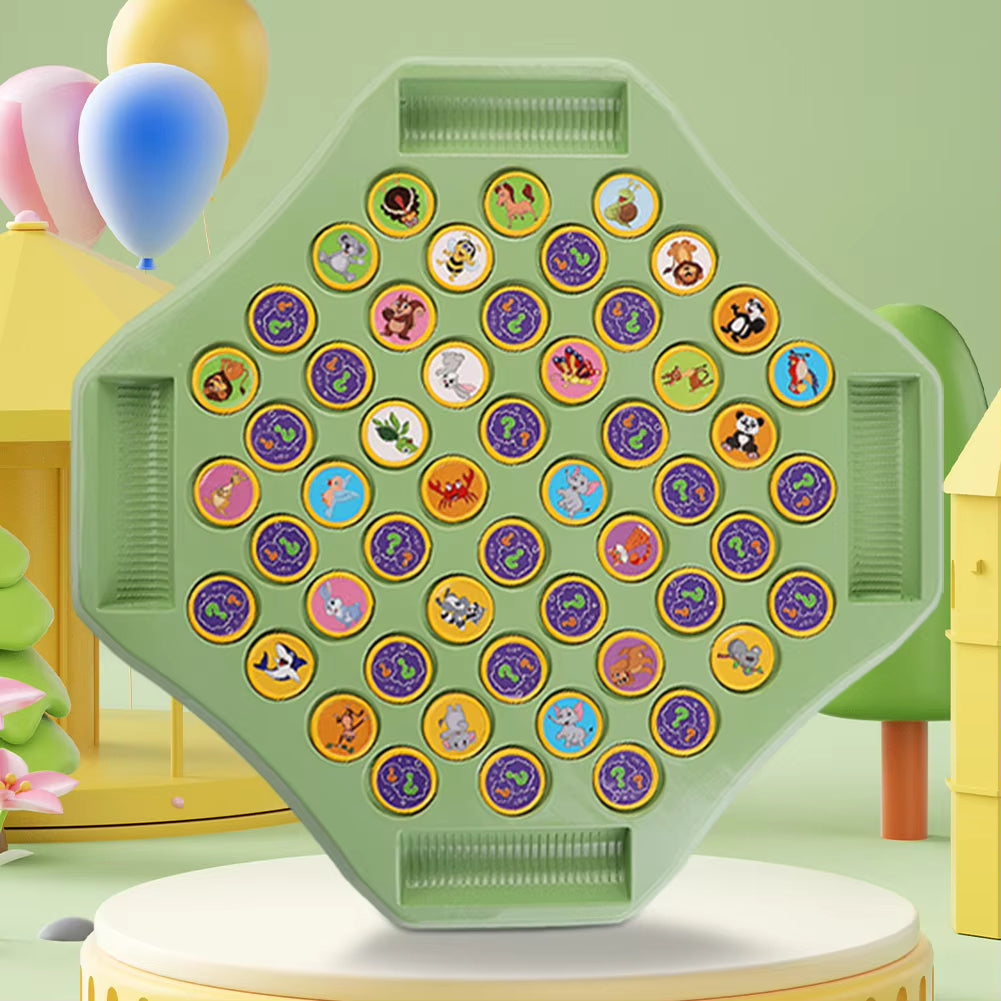 Animal Fruit Flip Memory Chess Game，Exercise memory family gathering parent-child interactive games