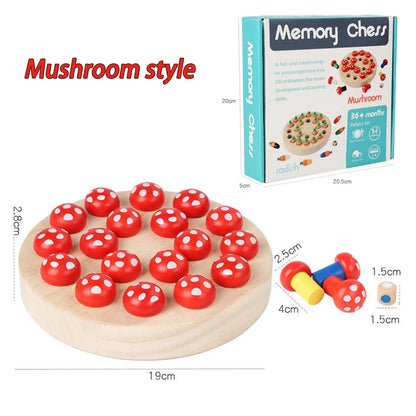Parent-child interactive game mushroom carrot memory chess toy