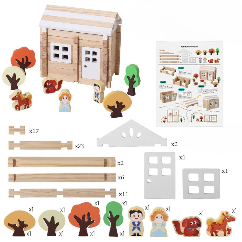 Mortise and tenon building blocks little architect children's educational toys