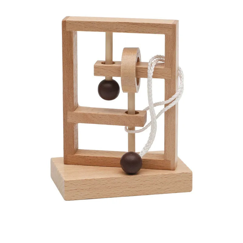 Wooden topological untie rope toys, Montessori teaching aids