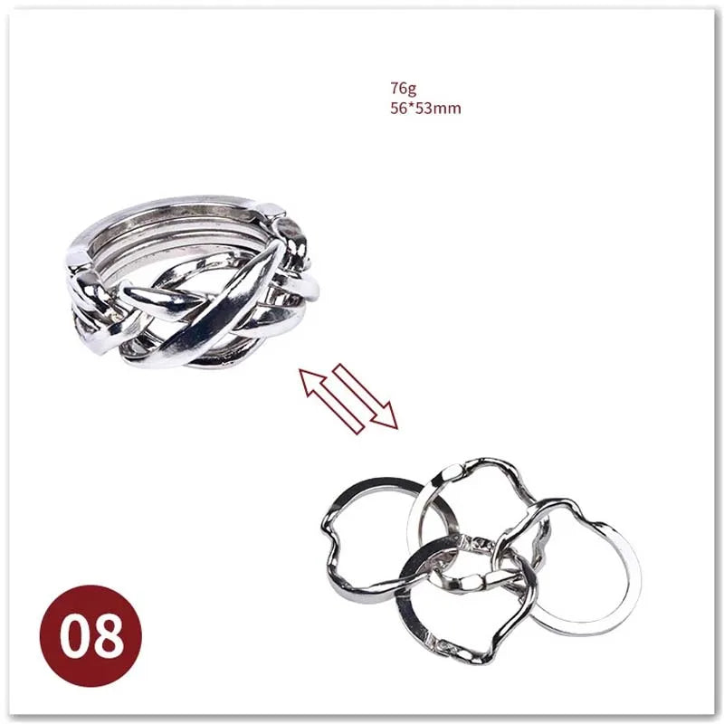 Puzzle Metal Fidget Toys，Alloy intelligence unlocking toys