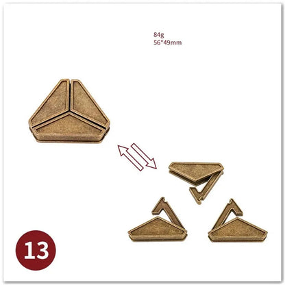 Puzzle Metal Fidget Toys，Alloy intelligence unlocking toys