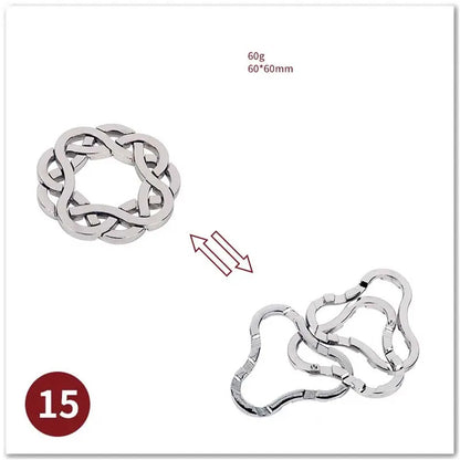 Puzzle Metal Fidget Toys，Alloy intelligence unlocking toys