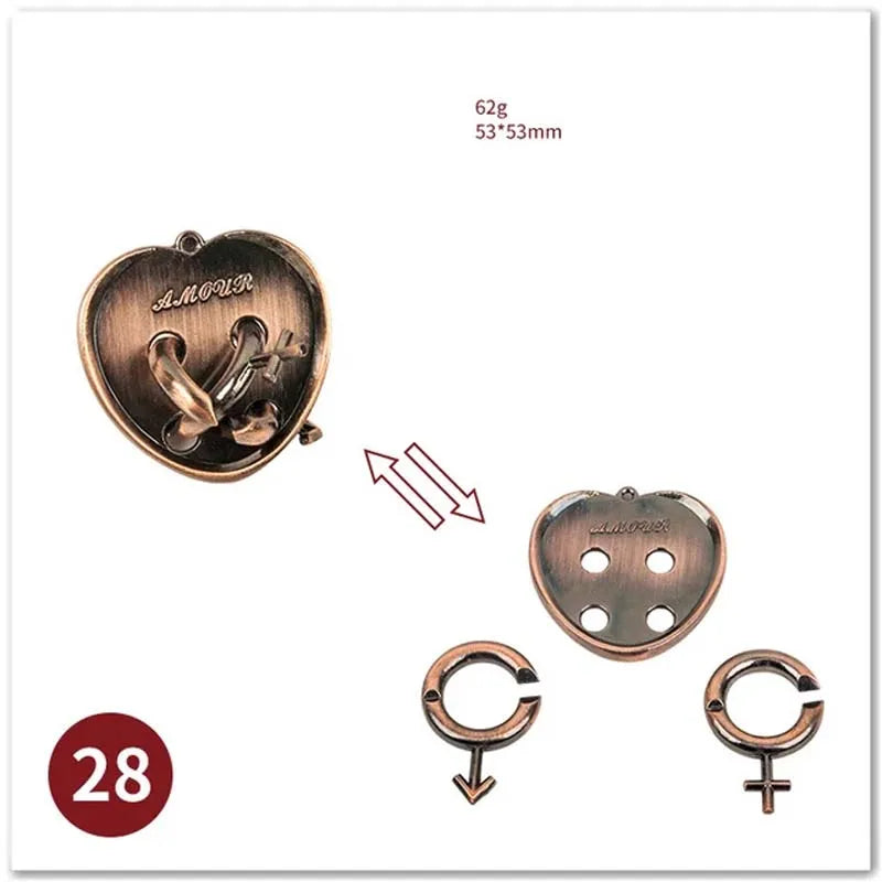 Puzzle Metal Fidget Toys，Alloy intelligence unlocking toys