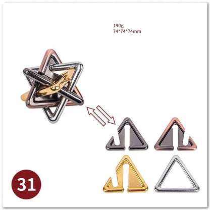 Puzzle Metal Fidget Toys，Alloy intelligence unlocking toys