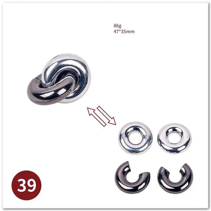 Puzzle Metal Fidget Toys，Alloy intelligence unlocking toys