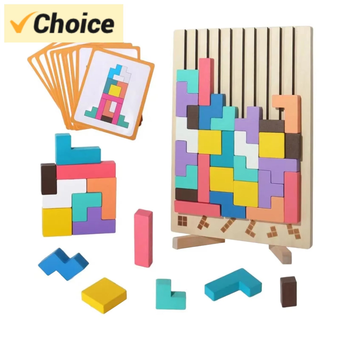 3D Tetris puzzle blocks for infants and toddlers, logic training puzzle toys, parent-child early education educational toys