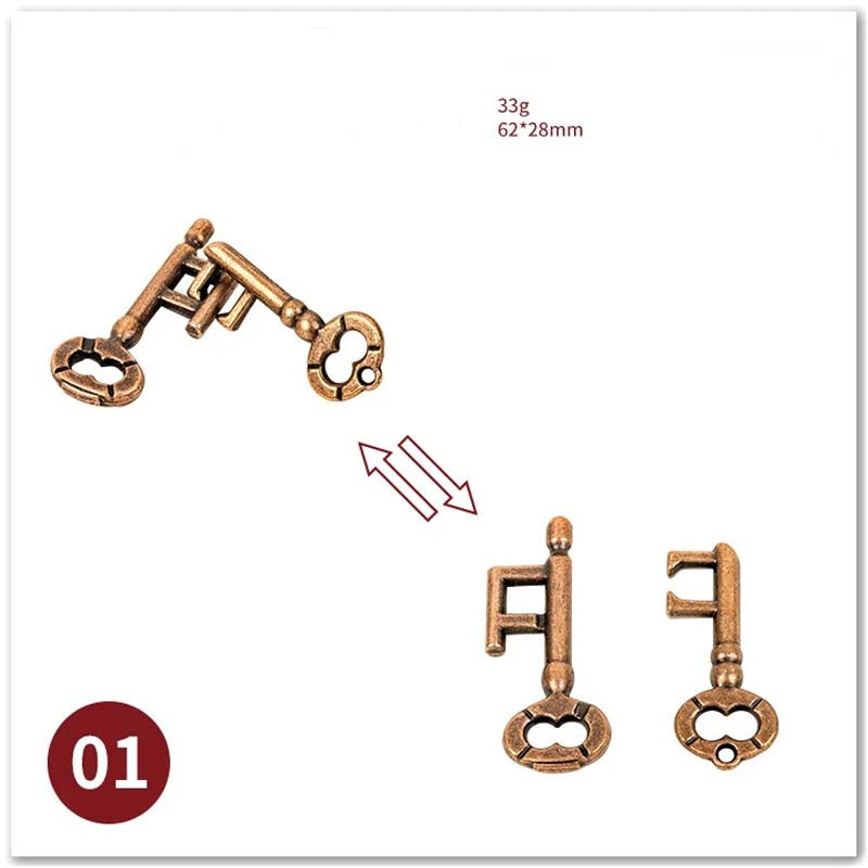 Puzzle Metal Fidget Toys，Alloy intelligence unlocking toys