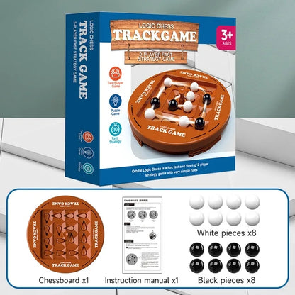 Track Logic Chess, a parent-child interactive game that exercises the brain
