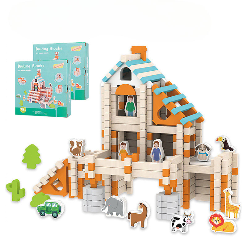 Mortise and tenon building blocks little architect children's educational toys