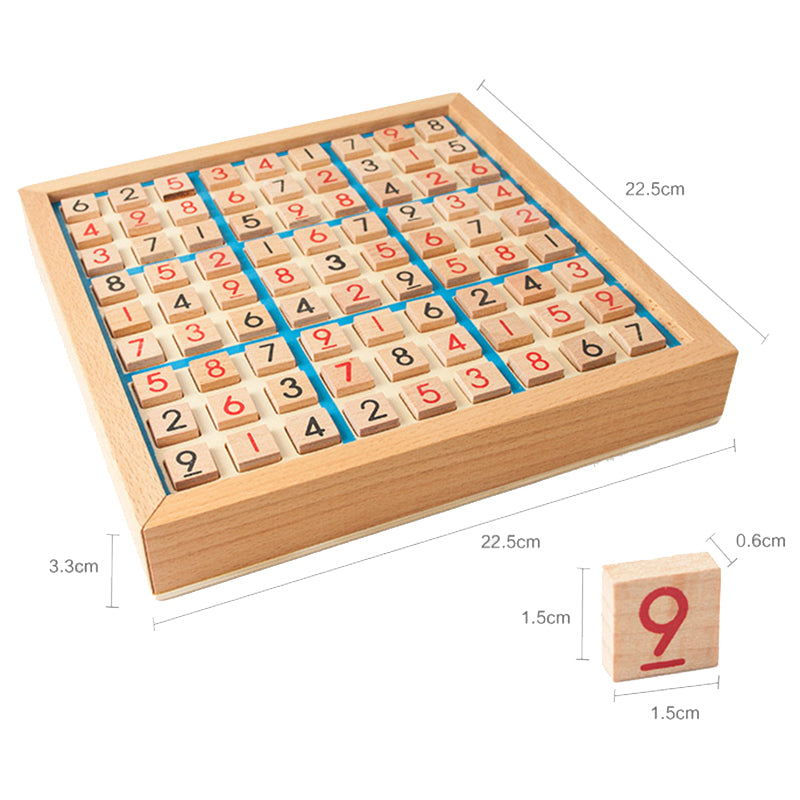Sudoku number-filling game, Montessori wooden educational toy, number reasoning and logic game, Sudoku nine-square grid game