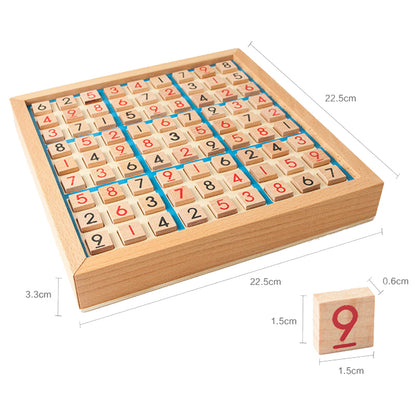 Sudoku number-filling game, Montessori wooden educational toy, number reasoning and logic game, Sudoku nine-square grid game