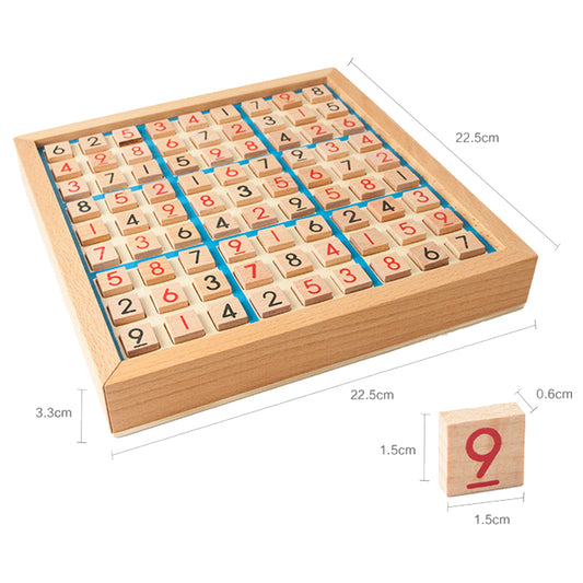 Sudoku number-filling game, Montessori wooden educational toy, number reasoning and logic game, Sudoku nine-square grid game